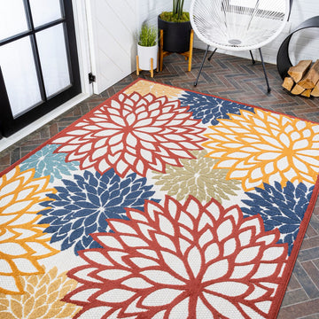 Minori Floral High-low Area Rug